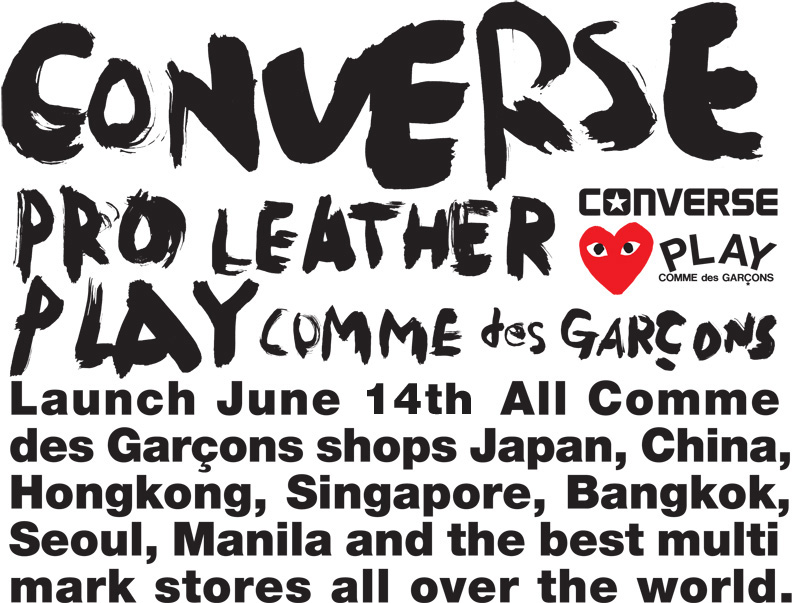 comme des garçons play for converse pro leather 2013 collection